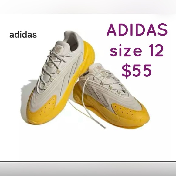 NWT adidas Originals OZELIA "Alumina/Bold Gold/Mag Beige" Men's Shoe SIZE 12 - Picture 3 of 11